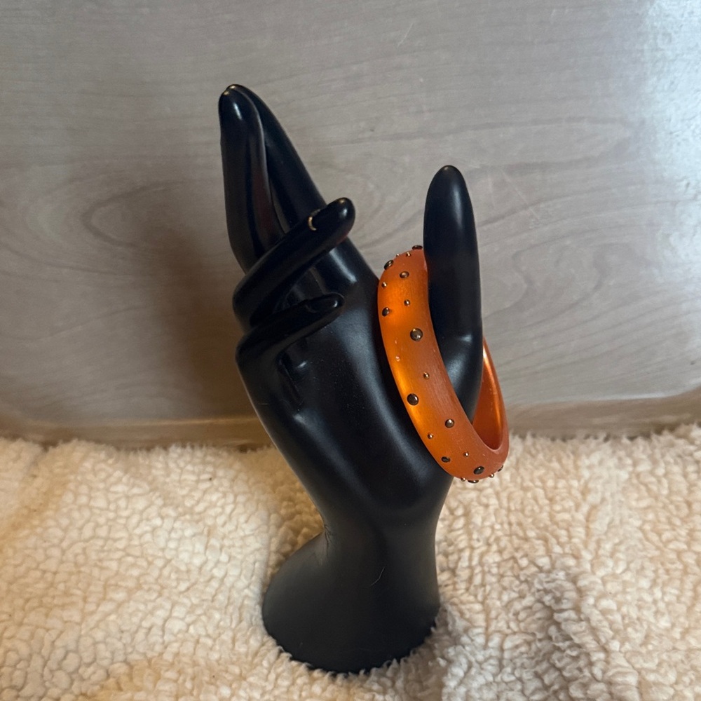 Bakelite Vintage Orange Bangle Bracelet